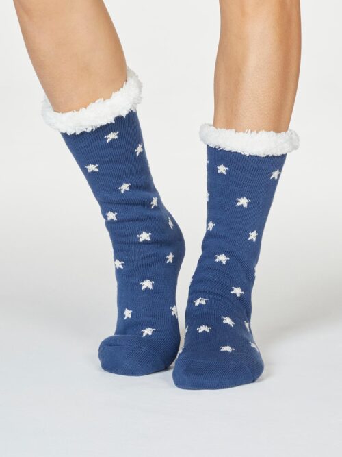 SPW700-BLUE-SLATE–Brittany-Starry-Organic-Cotton-Slipper-Cabin-Socks-In-Blue-Slate-2