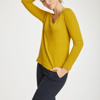 mustard-wool-organic-cotton-πλεκτο πουλοβερ