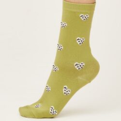 Pea-Green-Leopard-Heart-Bamboo-Organic-Cotton-Socks-in-Green