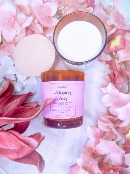 soy candle-lilac-jasmine-magnolia