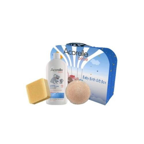 Acorelle-Baby-Birth-Gift-Box-Liniment-Extra-mild-Soap-Konjac-Sponge-1
