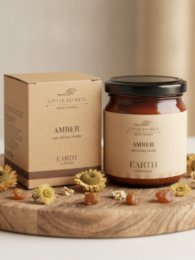 Amber Soy Candle Αρωματικό Κερί 210ml