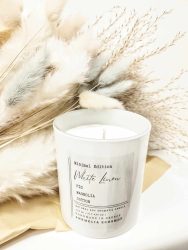 white linen-soy candle