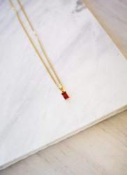 Red Rectangle Necklace