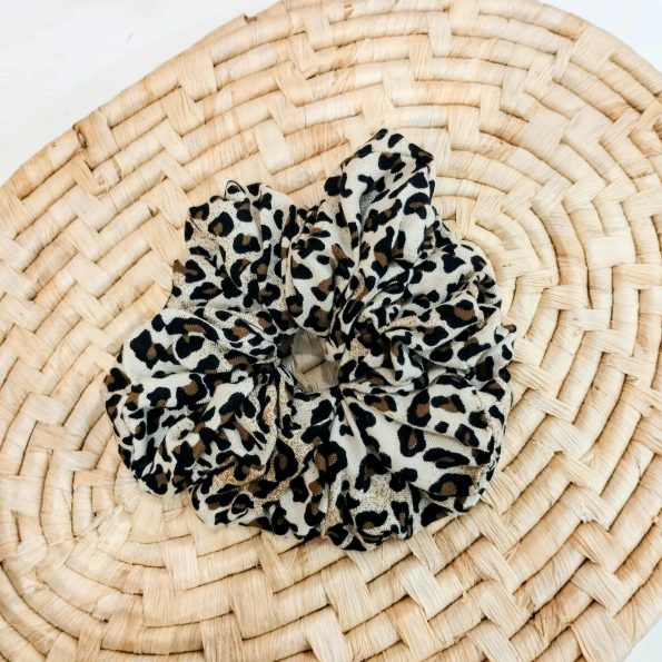 Scrunchie velvet-Leopard