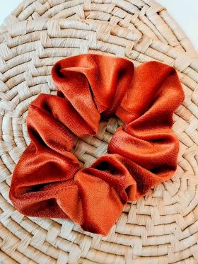Scrunchie Velvet Burnt orange