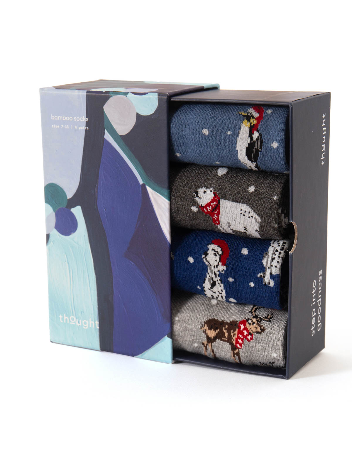 MENS-BAMBOO-CHRISTMAS SOCKS-GIFT BOX