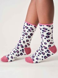 women socks-animal print-organic cotton