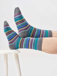 Ριγέ αντρικές κάλτσες-Mens Stripe Organic Cotton Crew Socks