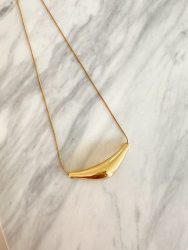 Bar Steel Necklace -gold