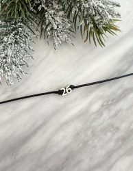 Black Cord Charm Bracelet