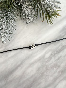 Black Cord Charm Bracelet