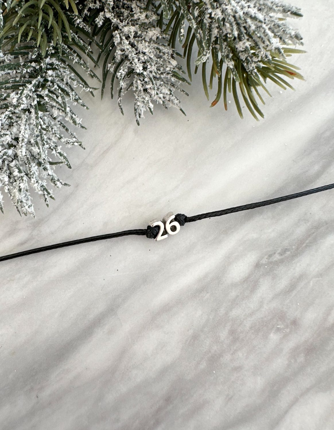 Black Cord Charm Bracelet