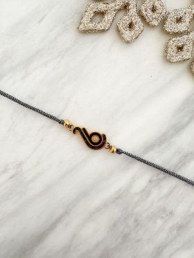 Crystal Cord Charm Bracelet