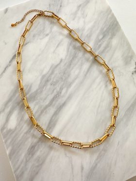 Grainy Rectangle Chain-Stainless steel