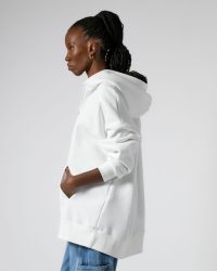 Ζακέτα φούτερ χνούδι oversized-White