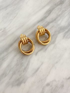 Hoop Earrings-Gold