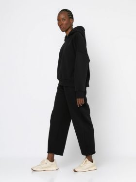 Παντελόνι φούτερ carrot fit-Black