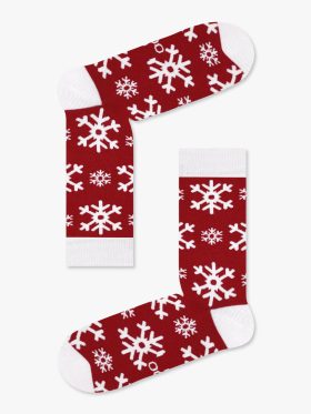 Χριστουγεννιάτικη Κάλτσα Πετσετέ με Σχέδια Let It Snow