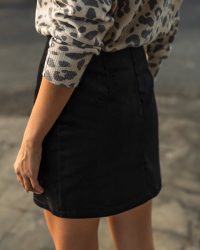 φουστα κοτλε-μαυρο