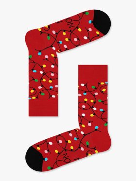 Χριστουγεννιάτικη Κάλτσα Βαμβακερή με Σχέδια Christmas Lights