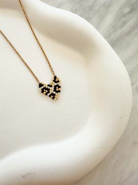Leopard Heart Necklace