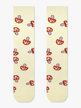 Κάλτσα Βαμβακερή Πετσετέ με Σχέδια Mushrooms