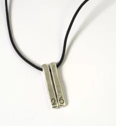 Κολιέ γούρι 26 μπάρες-Μαύρο κορδόνι