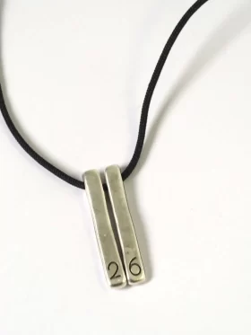 Κολιέ γούρι 26 μπάρες-Μαύρο κορδόνι