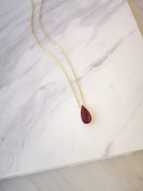 Κολιέ Σταγόνα σε χρώμα κόκκινο-Drop red