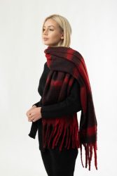 Κασκόλ καρό μπορντό