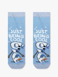 Παιδική Κάλτσα Βαμβακερή με Σχέδια Olaf Frozen DISNEY