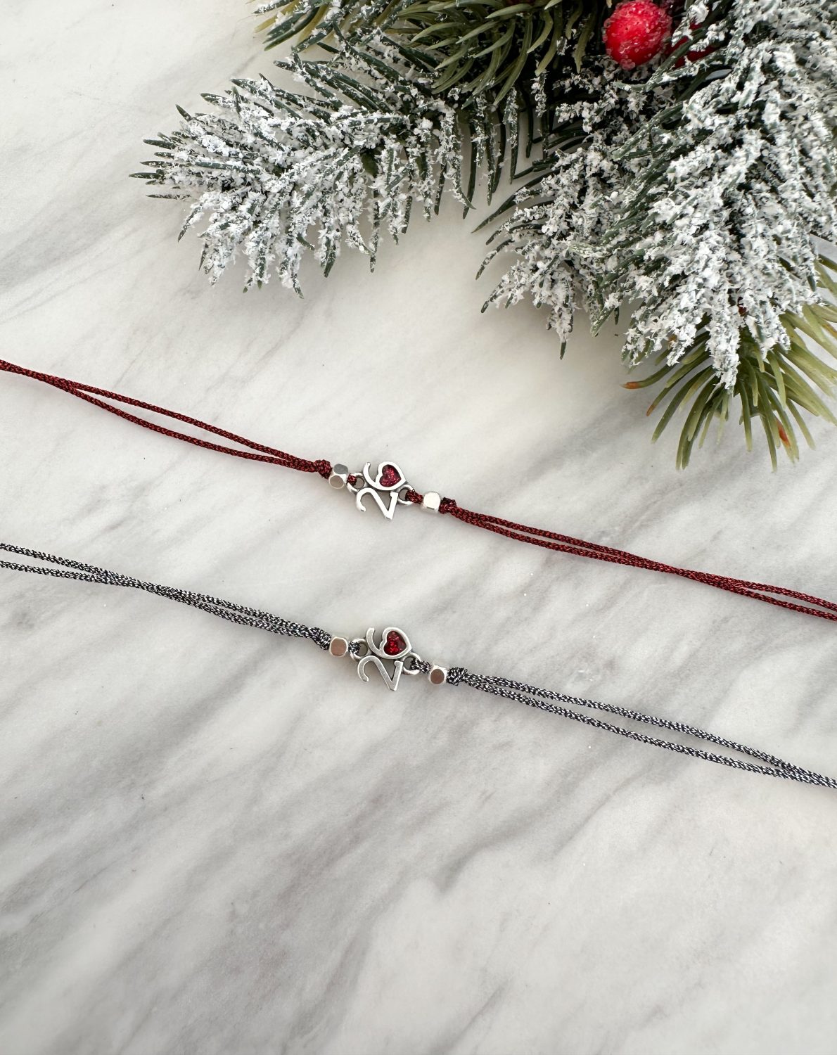 μπορντο γουρι βραχιολι 26-καρδια