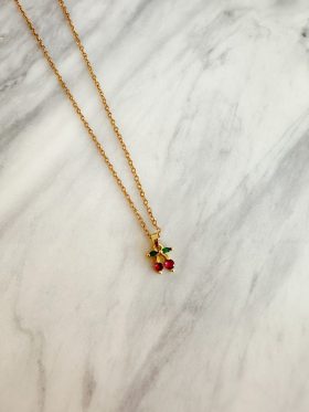 Crystal Cherries Necklace