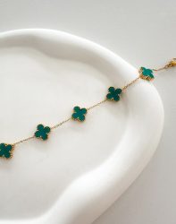 Fildisi Cross Bracelet - Green