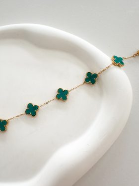 Fildisi Cross Bracelet - Green