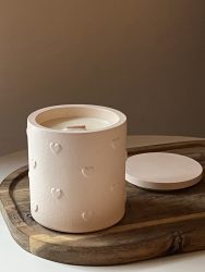 heart soy candle