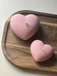 Heart Soy Candle-Medium-Baby pink