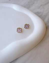 Fildisi Cross Earrings-Pink