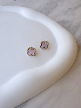 Fildisi Cross Earrings-Pink
