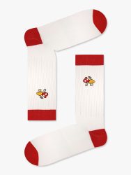 Κάλτσα Βαμβακερή Πετσετέ με Σχέδια Mini Mushrooms