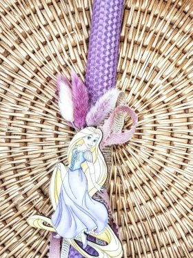 Λαμπάδα μελισσοκέρι χρωματιστό-Ραπουνζελ-Χρώμα λιλά