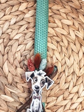 Λαμπάδα μελισσοκέρι χρωματιστό-Σκύλος-Χρώμα βεραμάν