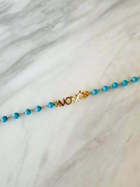 Βραχιόλι-Νονά-Μπλε χαολίτης