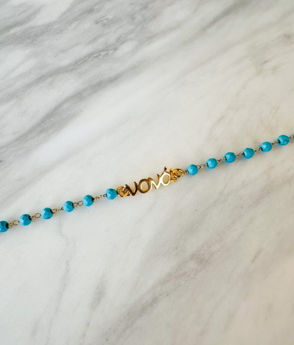 Βραχιόλι-Νονά-Μπλε χαολίτης