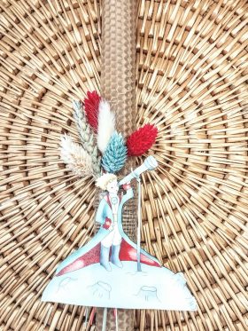 Λαμπάδα μελισσοκέρι χρωματιστό-Μικρός πρίγκηπας μαγνητάκι-Χρώμα μόκα