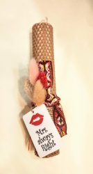 Λαμπάδα μελισσοκέρι χρωματιστό-Mrs Always Right-Χρώμα μόκα