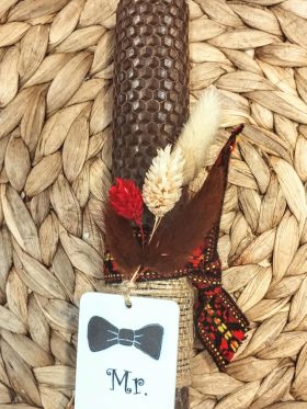 Λαμπάδα μελισσοκέρι χρωματιστό-Mr Right-Χρώμα καφέ