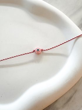 Μαρτάκι - Ceramic Eye March Bracelet -Ροζ
