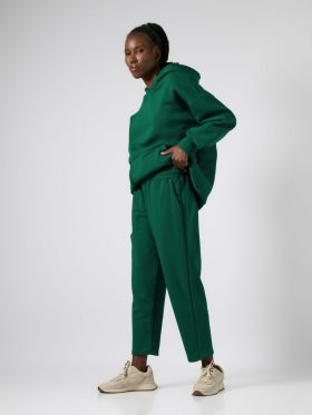 Παντελόνι φόρμα αχνούδιαστο-Σκούρο πράσινο